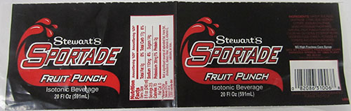 Stewart's Shops Issues Allergy Alert On Undeclared Milk In Sportade Fruit Punch